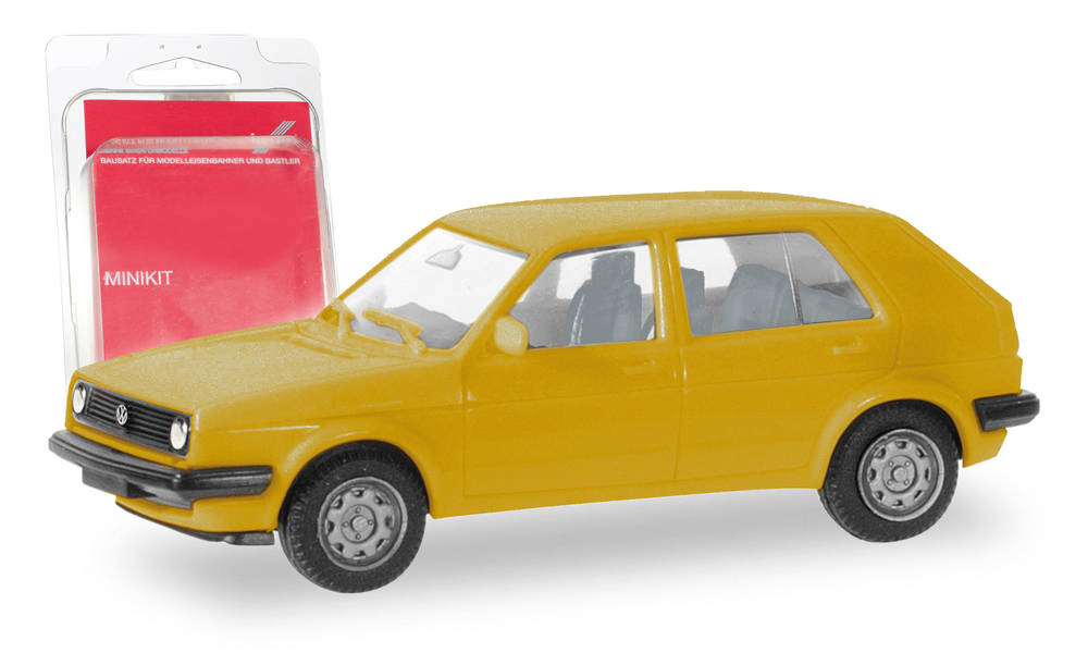 Herpa 012195-008 , VW Golf II, żółty , skala H0