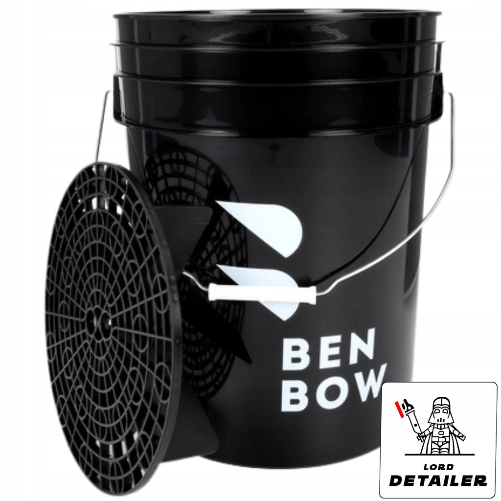 BenBow Wiadro Z Separatorem Brudu Black Do Mycia Auta Samochodu 20L