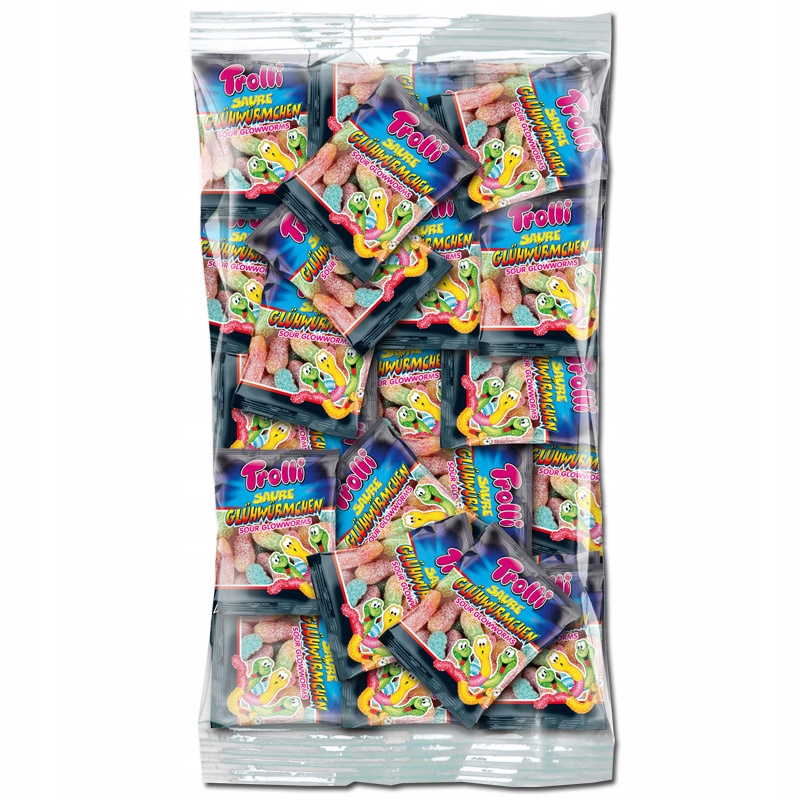 TROLLI żelki 1kg kwaśne robaki SOUR GLOWWORMS