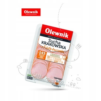 Krakowska Kiełbasa Sucha Z Filetem Z Kurczaka Plastry 90 G Olewnik