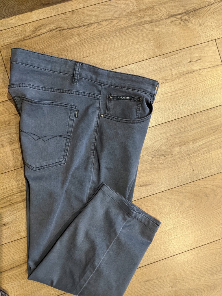 Spodnie męskie 42/30 elastyczne miękki jeans Big More szare pas108