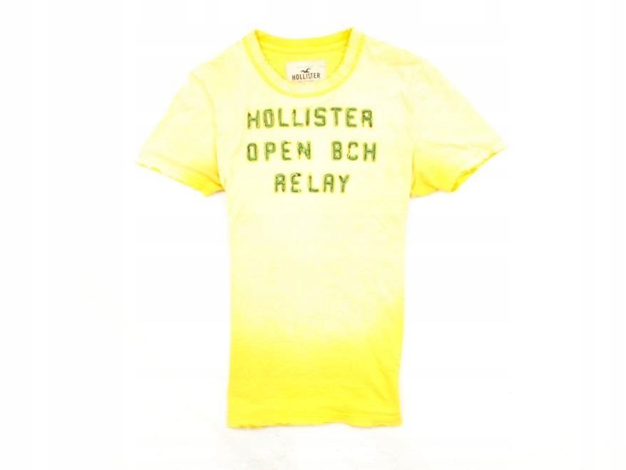 *H Hollister T-shirt Męski Koszulka Żółta roz M