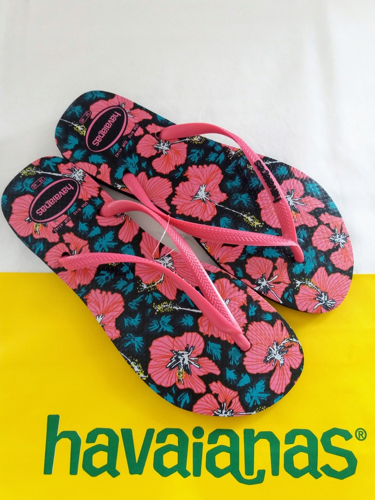 HAVAIANAS SLIM FLORAL - BRA 39/40 prosto z RIO