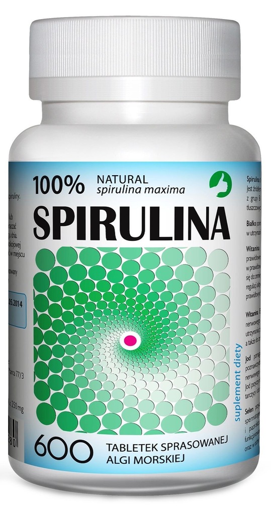 Spirulina 600 tab Odchudzanie,Detox,Anemia