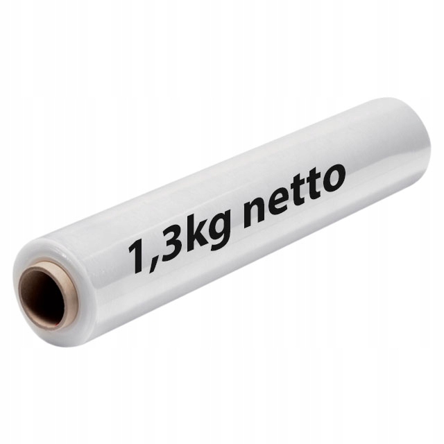 FOLIA STRETCH TRANSPARENT BEZBARWNA MOCNA 1,5 KG