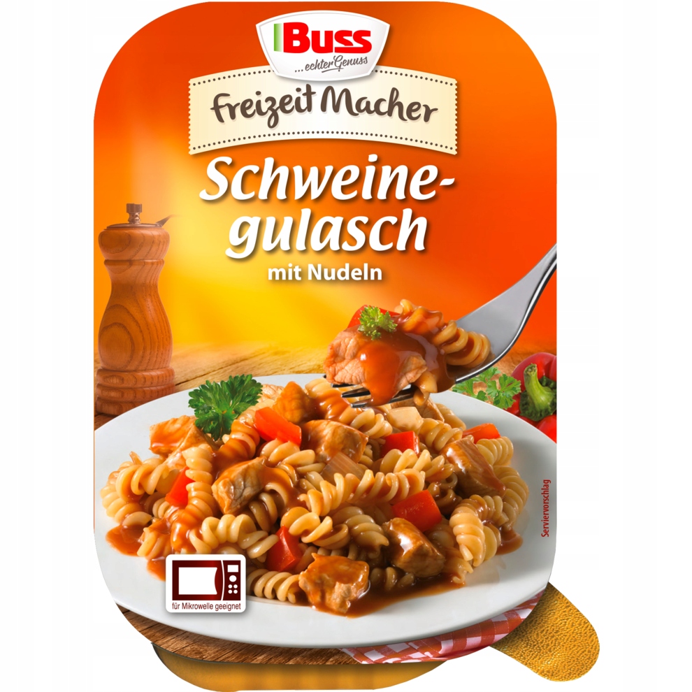 BUSS SCHWEINE-GULASCH GULASZ WIEPRZOWY Z MAKARONEM