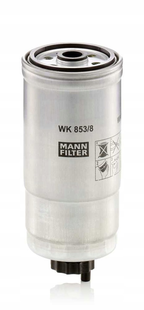 MANN FILTRY FILTR PALIWA WK853/8/MAN Mann-Filter WK 853/8 Filtr paliwa