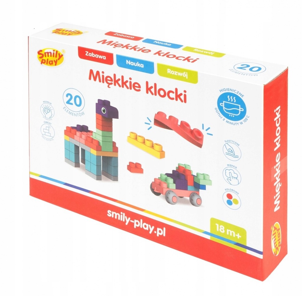 SMILY PLAY Klocki miękkie 20 elementów
