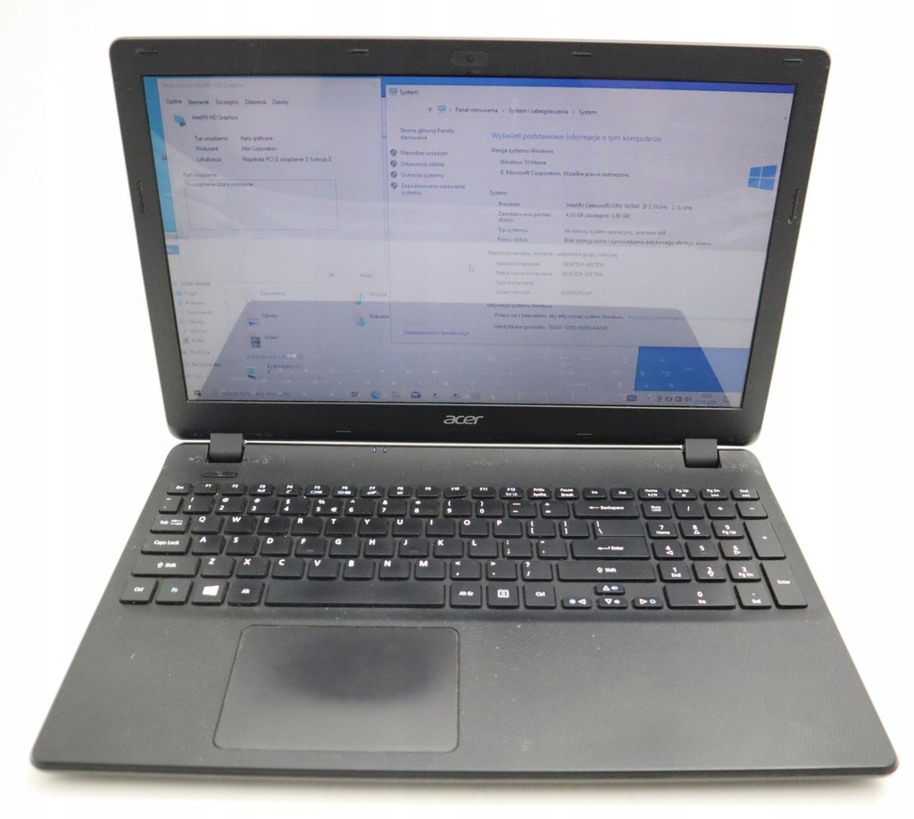 Laptop ACER ES1-512 15,6 " Intel Celeron 4 GB J169ZL