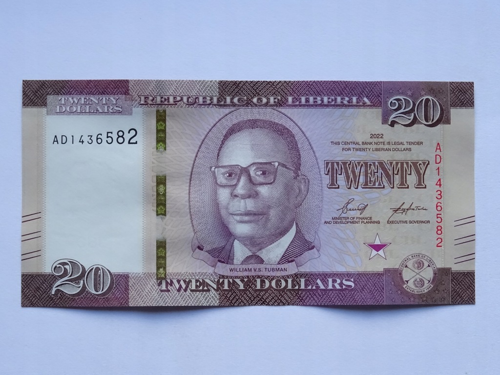 Liberia 20 dollarów 2022 -C255
