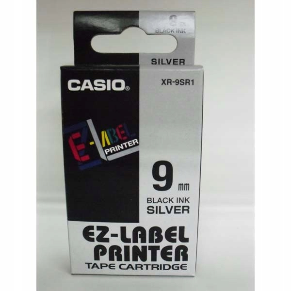 Casio oryginalny taśma do drukarek etykiet, Casio, XR-9SR1, czarny druk/sre