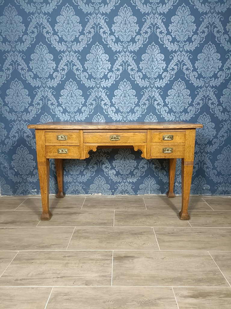 Dębowe biurko secesyjne antyk, biurko drewniane