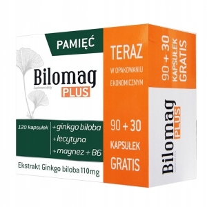 Bilomag Plus kapsułki 90 szt + 30 szt GRATIS