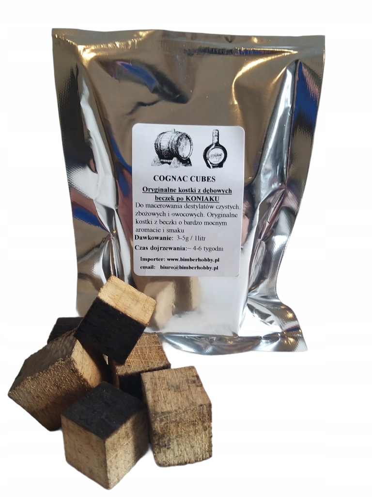 Beczka dębowa Francuski dąb KOSTKI KONIAK COGNAC