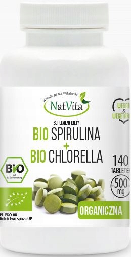 NatVita Bio Spirulina + Bio Chlorella 140tab.