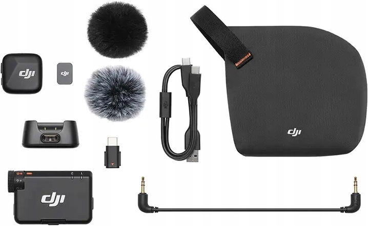 SYSTEM MIKROFONÓW BEZPRZEWODOWYCH DJI MIC MINI (1 TX + 1 RX) TORBA / ETUI