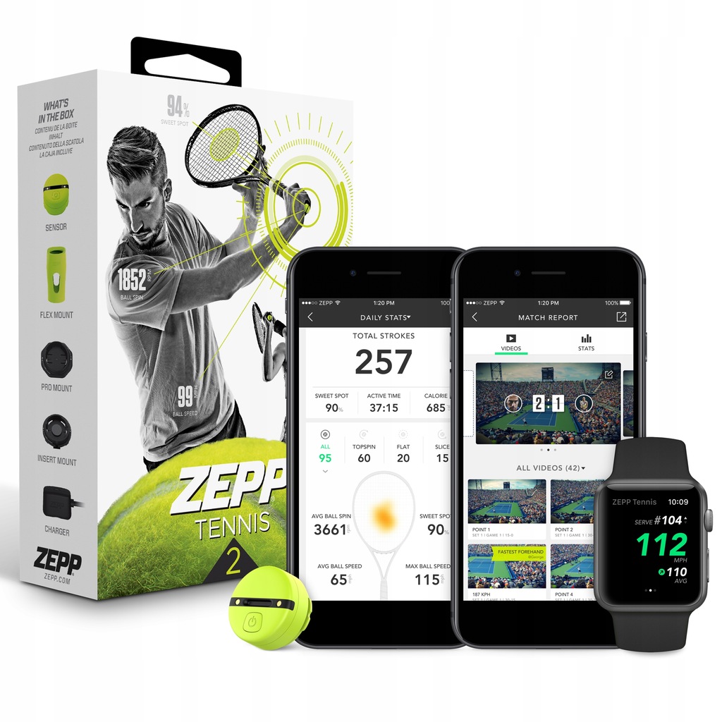 NOWY analizator do gry w tenisa ZEPP Tennis 2