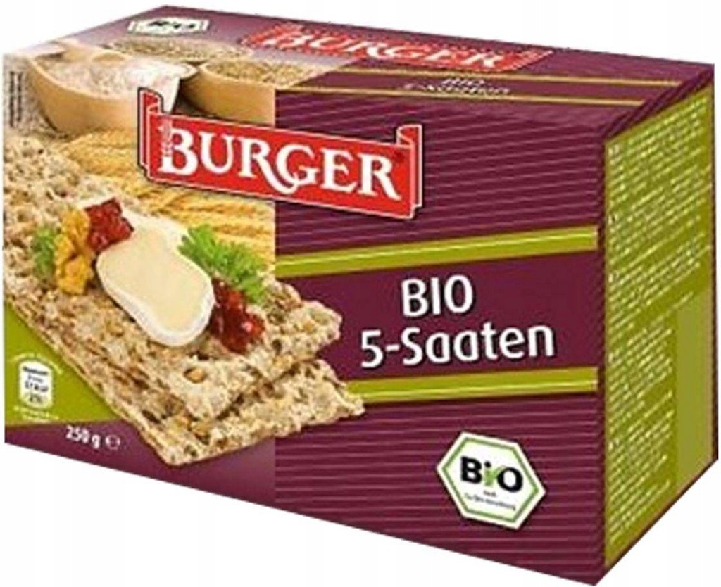 PIECZYWO CHRUPKIE RAZOWE 5 ZIAREN BIO 250 g - BURG