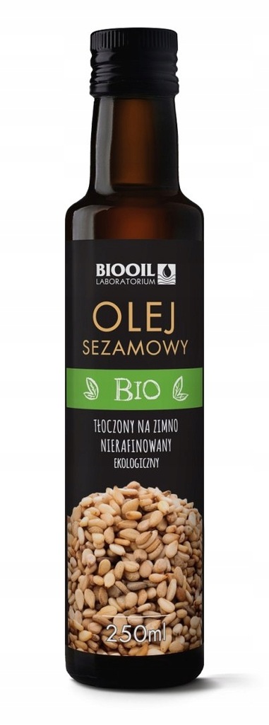 OLEJ SEZAMOWY TŁOCZONY NA ZIMNO BIO 250 ml - BIOOI