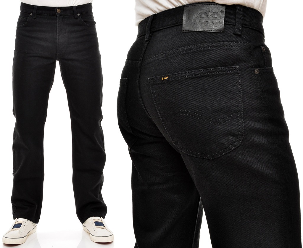 LEE spodnie BLACK regular jeans BROOKLYN _ W33 L30