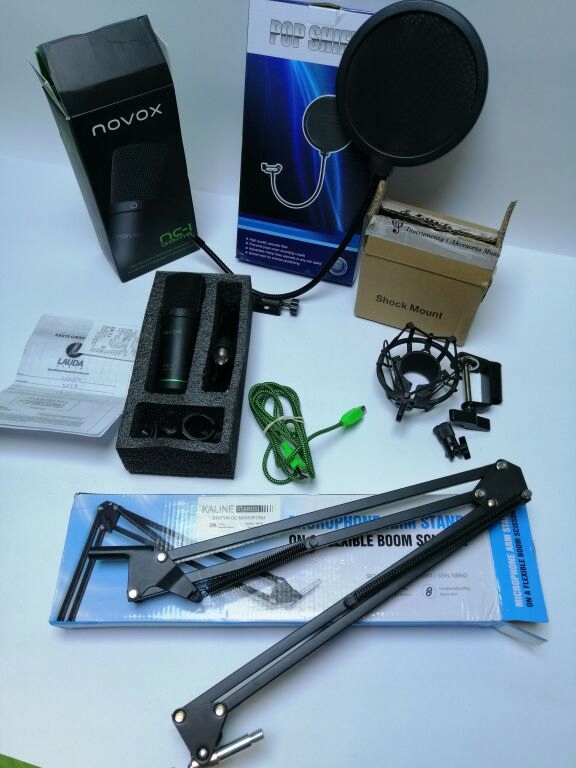 MIKROFON NOVOX NC-1 GAME ZESTAW FILTR STATYW KOSZ