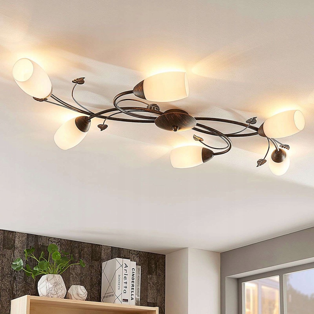 Lindby lampa sufitowa Stefania A+ z żarówkami