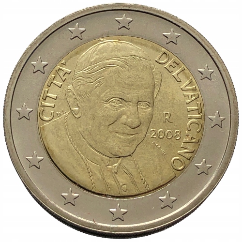 55068. Watykan, Benedykt XVI, 2 euro 2008 r.