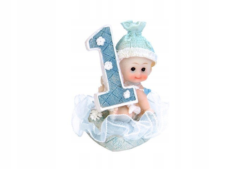 Figurka Chłopiec 1 Urodziny, niebieski, 7cm