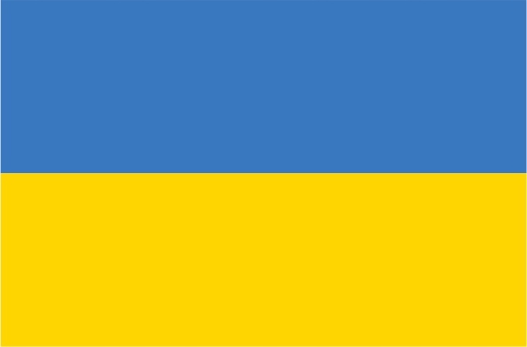 Naklejka Flaga Ukrainy 10cmx6cm 100 szt.