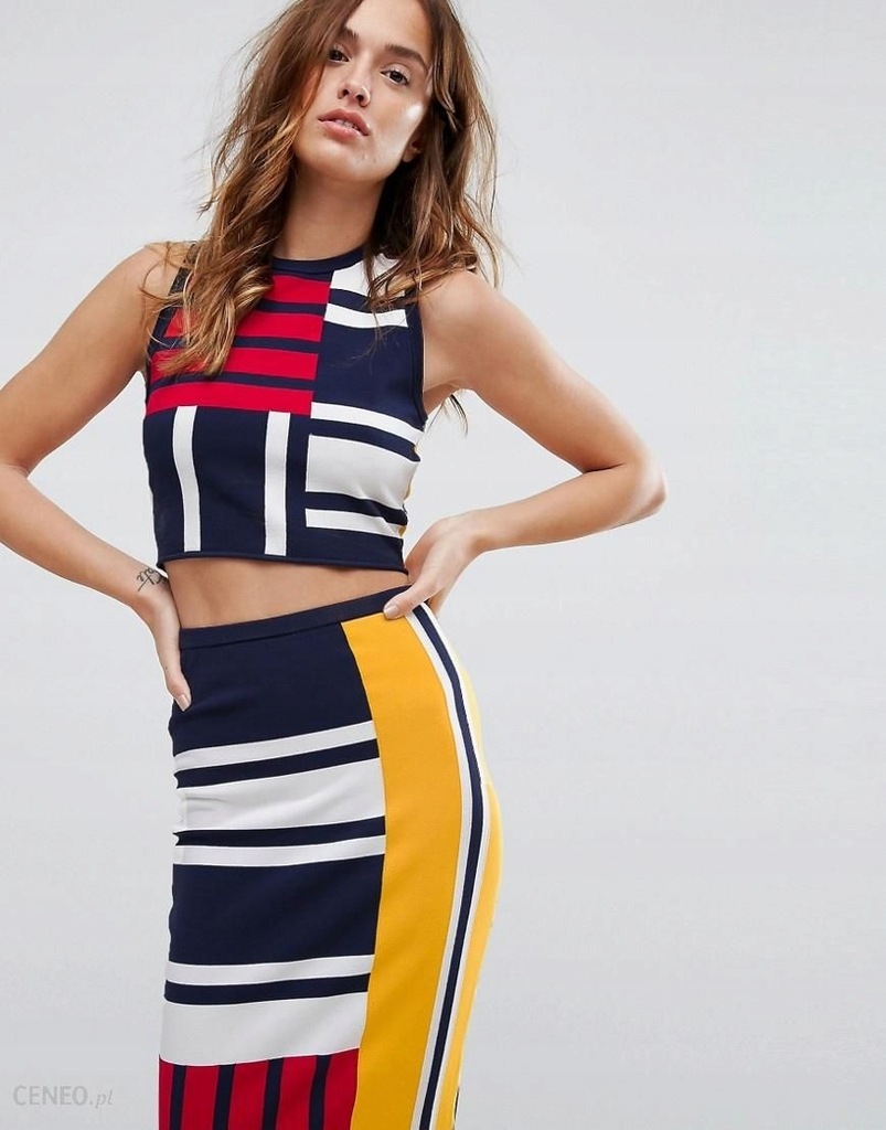 Spódnica i top KOMPLET TOMMY HILFIGER GIGI HADID