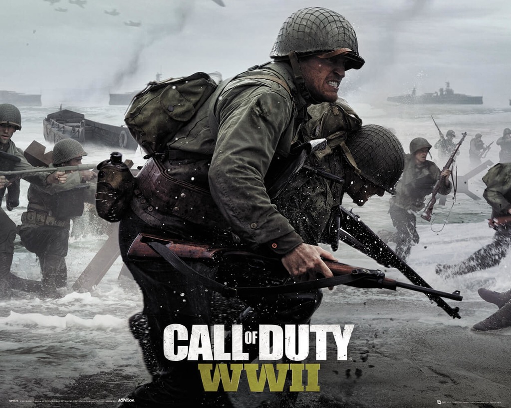 Call of Duty WWII Beach - plakat gamingowy 50x40