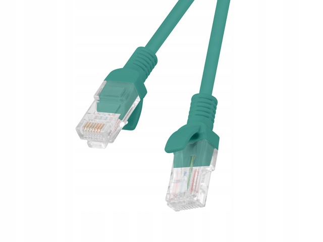 Patchcord KAT.6 Utp 1M Zielony Fluke Passed