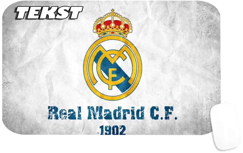 PODKŁADKA POD MYSZKĘ Z NADRUKIEM PIŁKA NOŻNA PREZENT -TEKST GRATIS-29X36