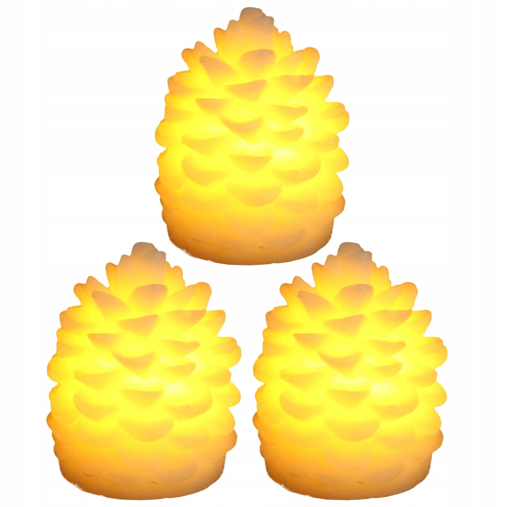 Holiday Pinecone Candles Light LED Flameless