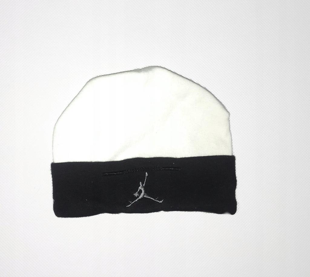 Biała bawełniana czapka Jordan 0-6 m-c