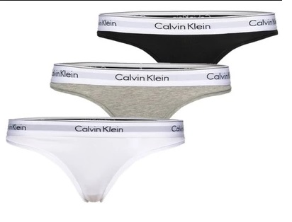 Majtki Stringi Calvin Klein 3 Pack Bielizna S 7141862804 Oficjalne Archiwum Allegro
