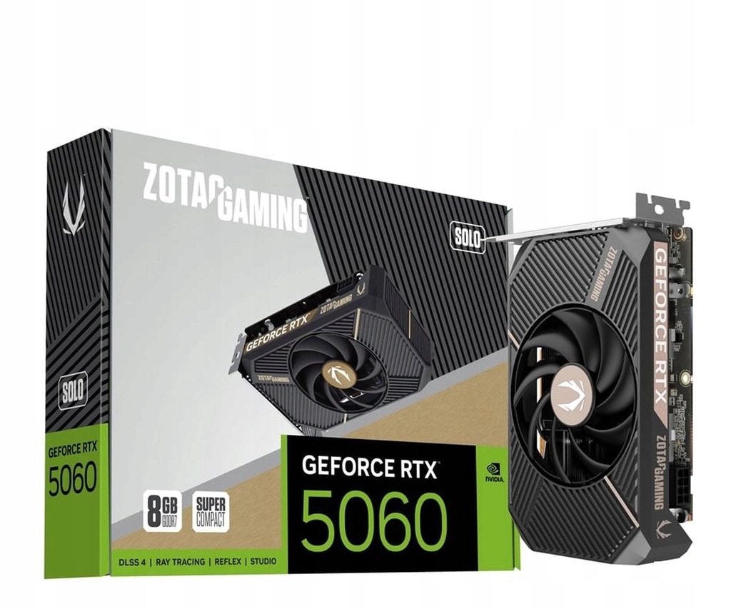 Karta graficzna NVIDIA Zotac GeForce RTX 5060 SOLO 8GB GDDR7 DLSS4