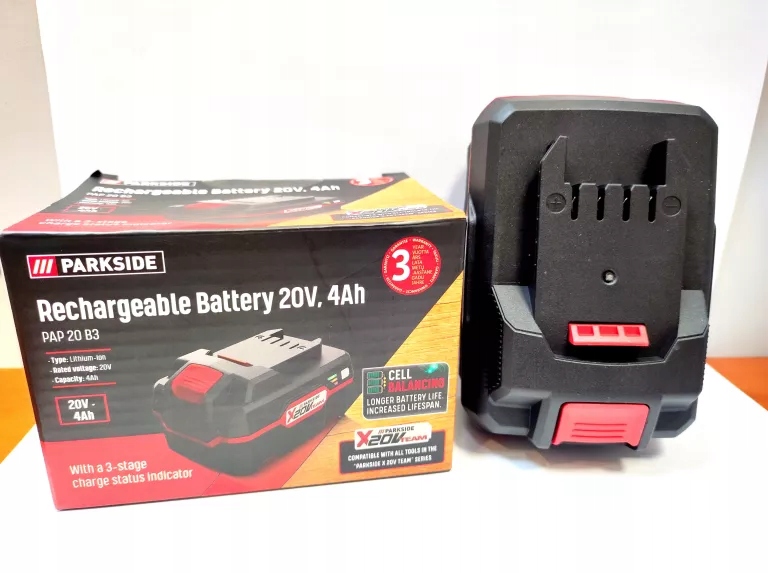 AKUMULATOR PARKSIDE 20V 4AH - 12132639775 - oficjalne archiwum Allegro