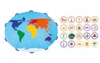 Zestaw Mata Edukacyjna Mapa Świata Zabytki