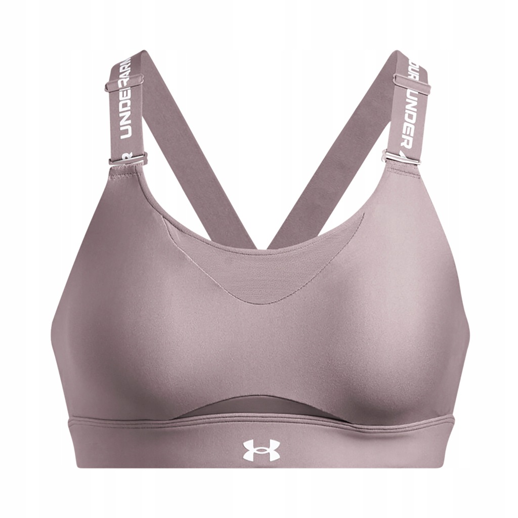 Biustonosz treningowy Under Armour Infinity High 2.0 tetra gray/white S
