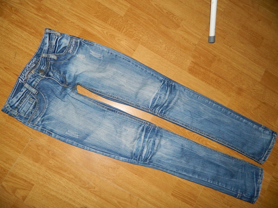 URBAN spodnie jeans biodrówki proste roz 34