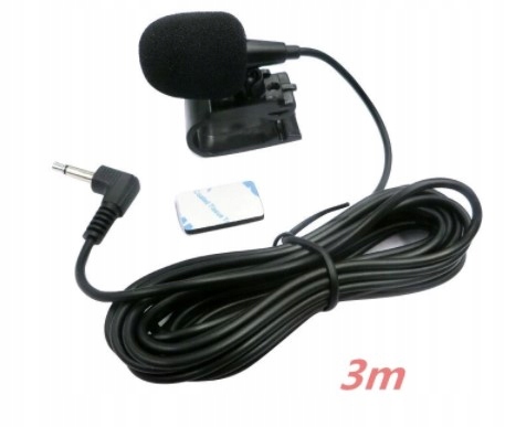 Mikrofon Audio 3,5 mm z klipem mini jack 3 metry