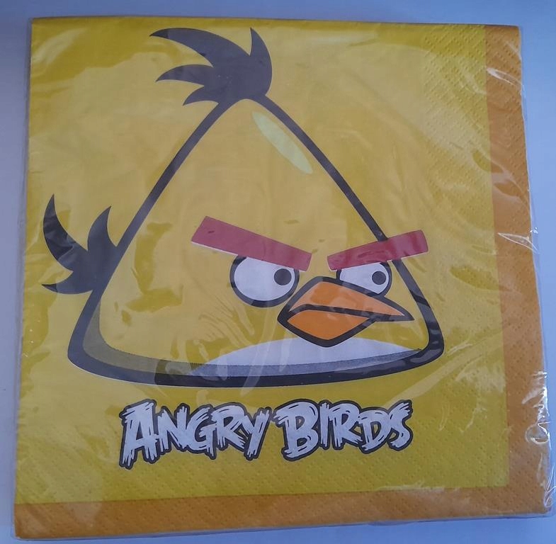 Serwetki papierowe Angry Birds 33x33 cm PRZYJĘCIE