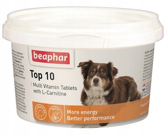 BEAPHAR TOP 10 DOG - PREPARAT WITAMINOWY Z L-KARNI