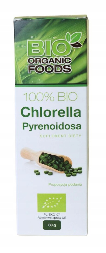 CHLORELLA PYRENOIDOSA BIO (250 mg) 320 TABLETEK - BIO ORGANIC FOODS (BIO OR