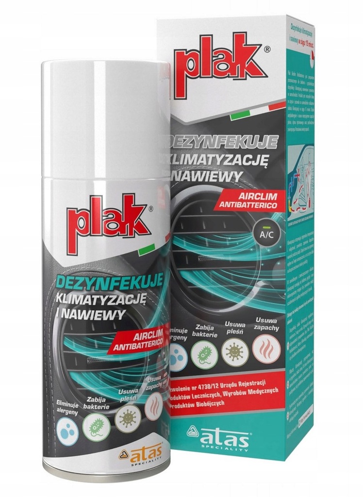 Preparat do dezynfekcji klimatyzacji i nawiewów Atas Plak Airclim 200 ml