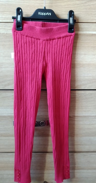H&M wiosenne czerwone legginsy r.104