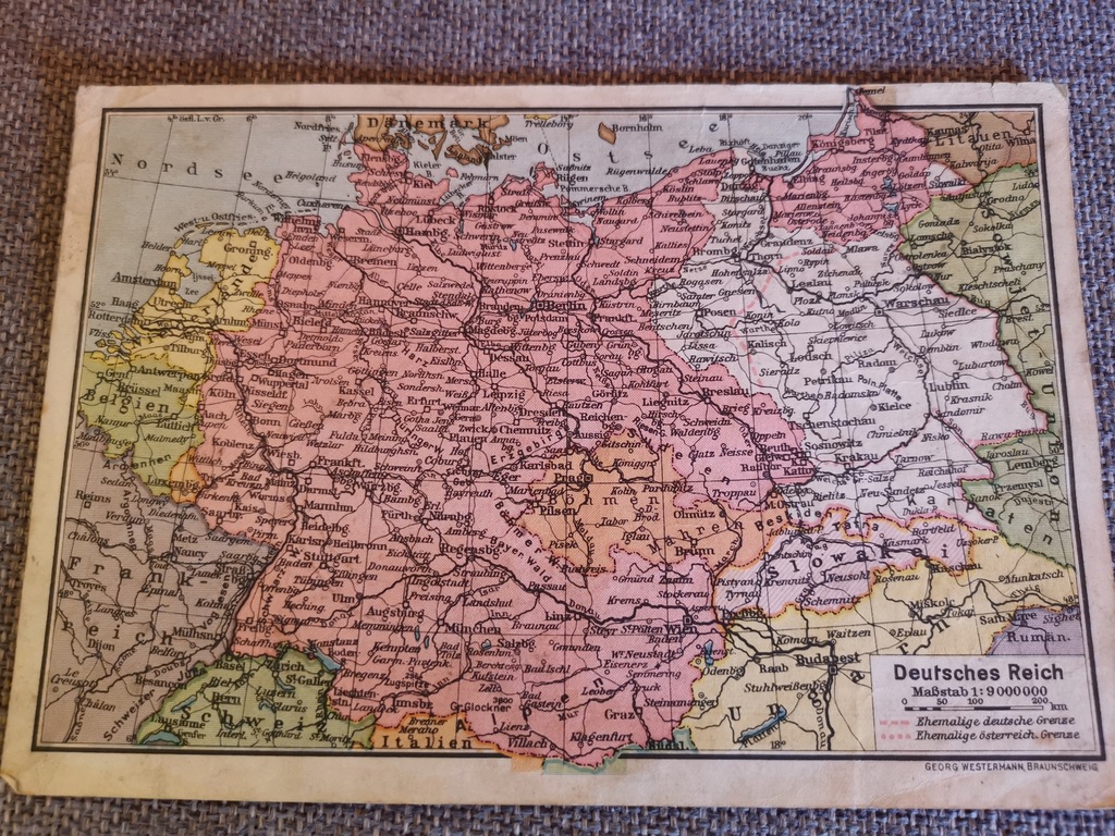 Mapa mapka Niemiec Deutsches Reich