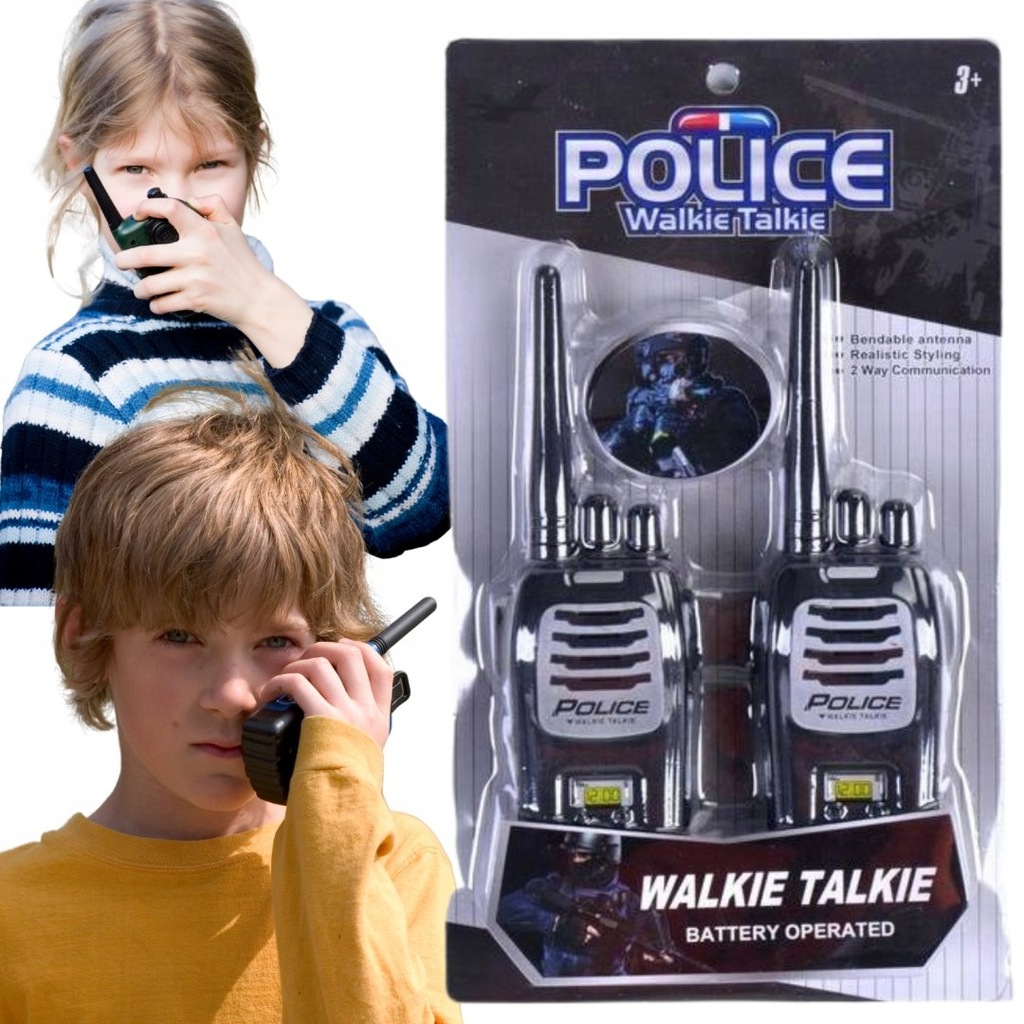 KRÓTKOFALÓWKI DLA DZIECI WALKIE-TALKIE POLICJA GRA