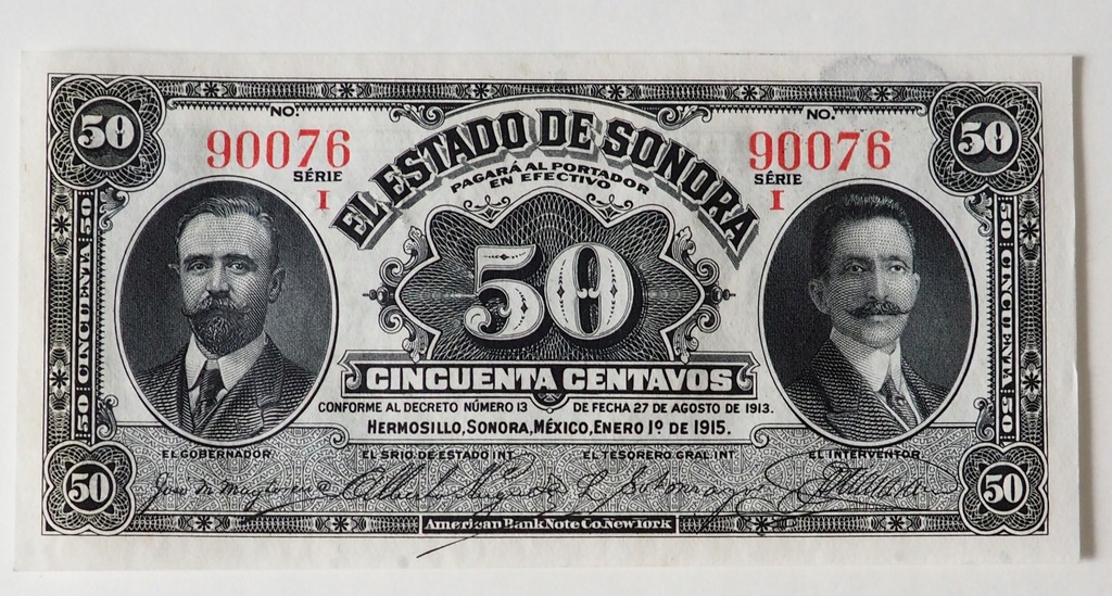 Meksyk 50 centavos 1915 unc